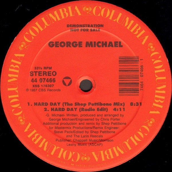George Michael - Hard Day (Special Remix) | Columbia (44 07466) - 3 George Michael - Hard Day (Special Remix) | Columbia (44 07466) - 3