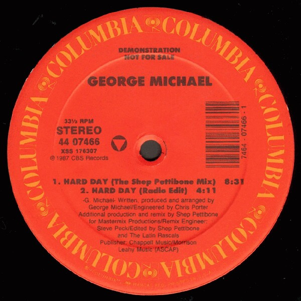 George Michael - Hard Day (Special Remix) | Columbia (44 07466) - 4 George Michael - Hard Day (Special Remix) | Columbia (44 07466) - 4