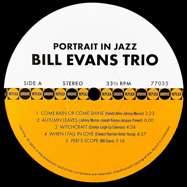 The Bill Evans Trio - Portrait In Jazz | Groove Replica (77035) - 4