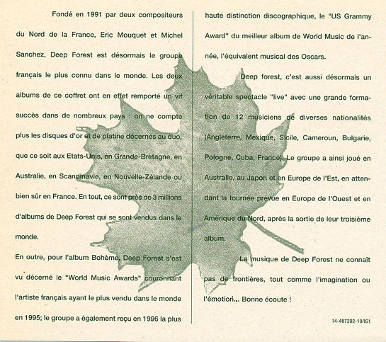 Deep Forest - Édition Platine | Saint George (SAN 487202 2) - 4