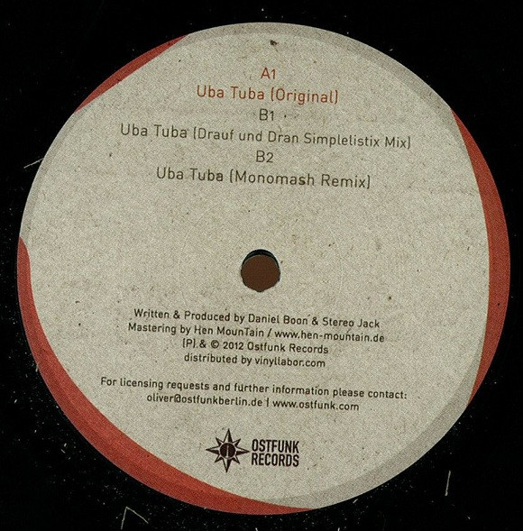 Daniel Boon - Uba Tuba | Ostfunk Records (OSTFUNK021)