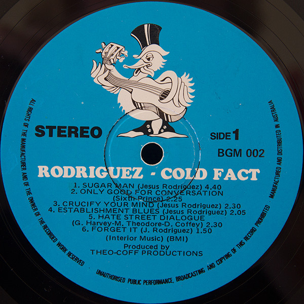 Sixto Rodriguez - Cold Fact | Blue Goose Music (BGM 002) - 2