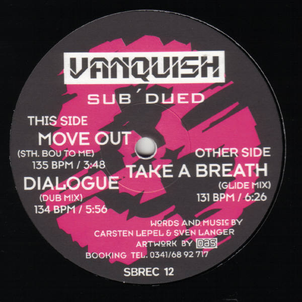 Vanquish - Sub' Dued | SB Records (SBREC 12)