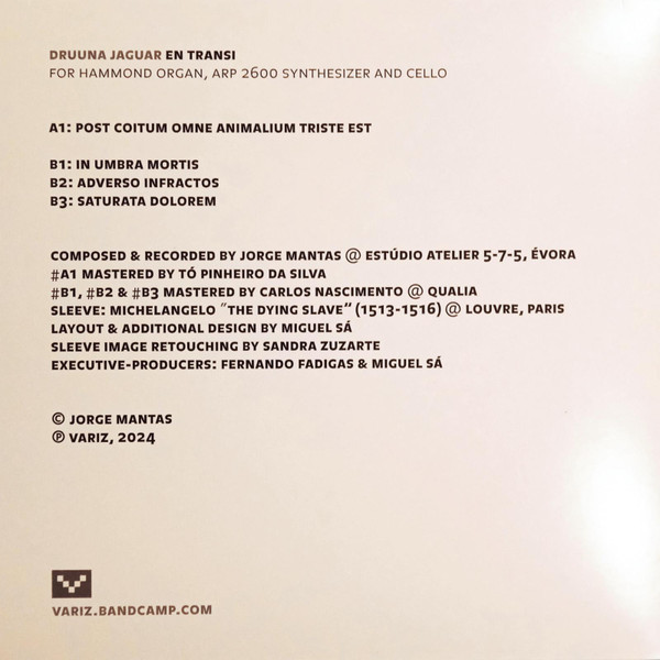 Druuna Jaguar - En Transi | For Hammond Organ, Arp 2600 Synthesizer And Cello | Variz (019DEN.) - 2