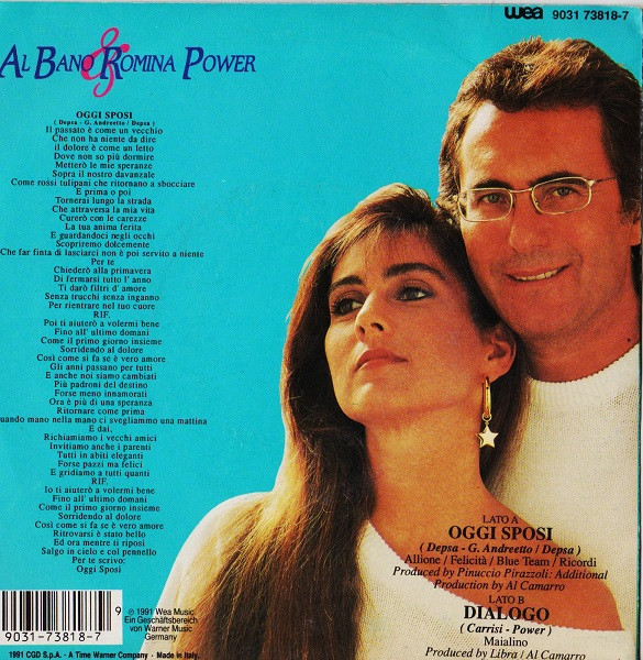 Al Bano & Romina Power - Oggi Sposi | WEA (9031-73818-7) - 2