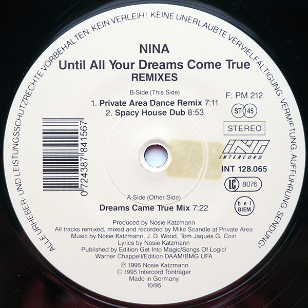 Nina - Until All Your Dreams Come True (Remixes) | Blow Up (INT 128.065)