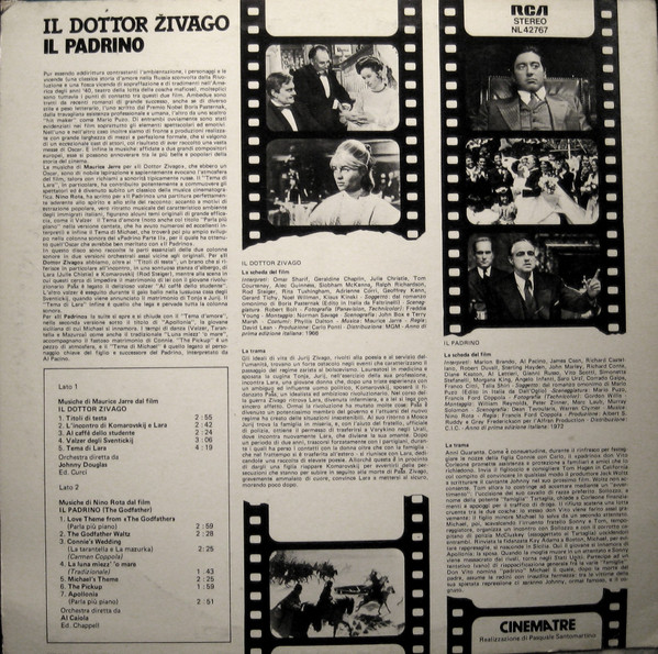 Johnny Douglas And His Orchestra , Al Caiola And His Orchestra - Il Dottor Zivago / Il Padrino | RCA (NL 42767) - 2