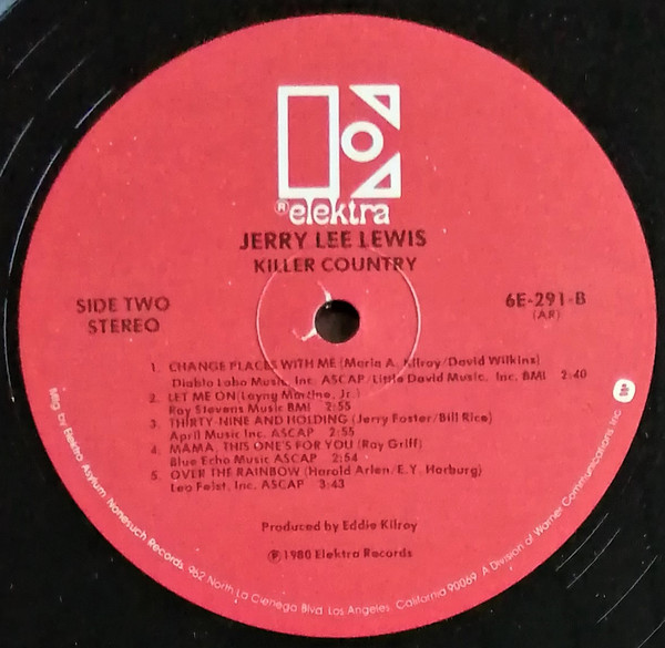 Jerry Lee Lewis - Killer Country [Vinyl] | Elektra (6E-291) - 4