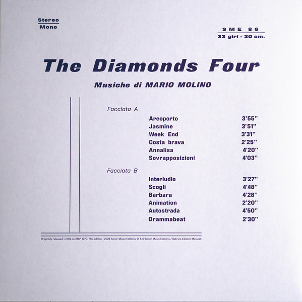 Mario Molino - The Diamonds Four | Sonor Music Editions (SME 86) - 2