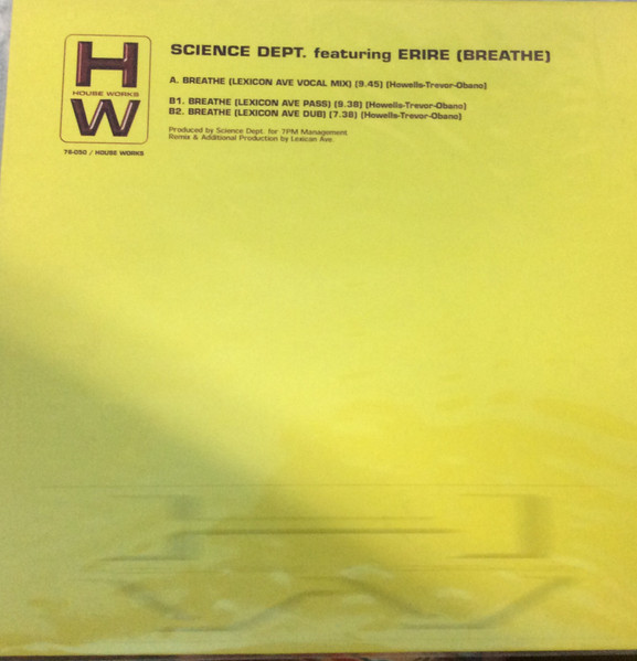 Science Department featuring Erire - Breathe | House Works (76-050)