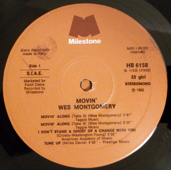 Wes Montgomery - Movin' | Milestone (HB 6158) - 4 Wes Montgomery - Movin' | Milestone (HB 6158) - 4