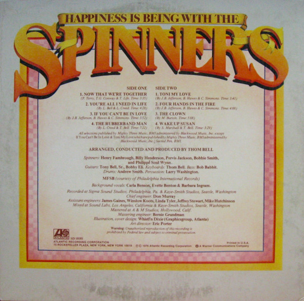 Spinners - Happiness Is Being With The Spinners | Atlantic (SD 18181) - 2