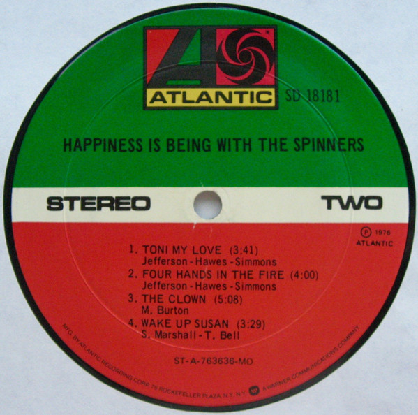 Spinners - Happiness Is Being With The Spinners | Atlantic (SD 18181) - 4