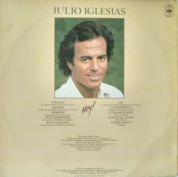 Julio Iglesias - Hey! | CBS (S 84304) - 2