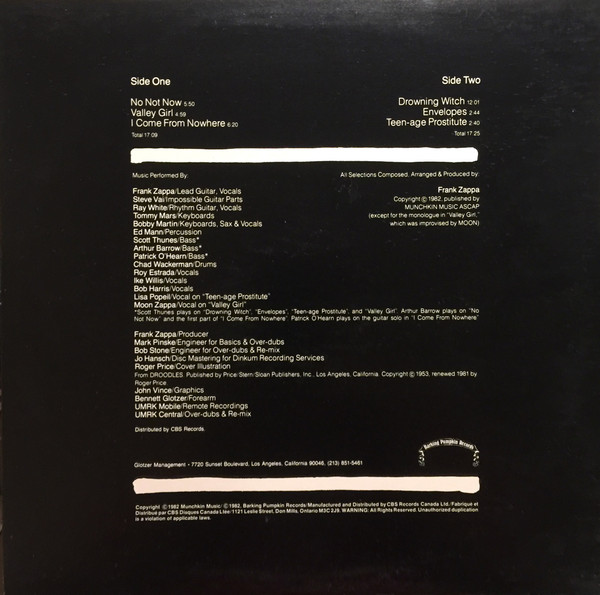 Frank Zappa - Ship Arriving Too Late To Save A Drowning Witch | Epic (FW 38066) - 2 Frank Zappa - Ship Arriving Too Late To Save A Drowning Witch | Epic (FW 38066) - 2