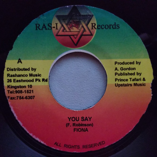 Fiona - You Say | Ras-I Records (none)