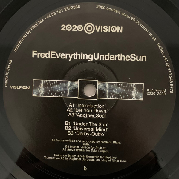 Fred Everything - Under The Sun | 20:20 Vision (VISLP002) - 4 Fred Everything - Under The Sun | 20:20 Vision (VISLP002) - 4