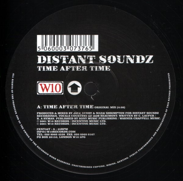 Distant Soundz - Time After Time | Incentive (CENT36T) - main
