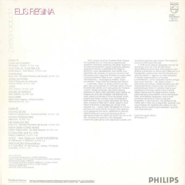 Elis Regina - Personalidade | Philips (832 218-1) - 2 Elis Regina - Personalidade | Philips (832 218-1) - 2