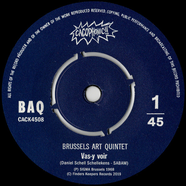 Brussels Art Quintet - Voir / Four Paul S. | Cacophonic (CACK4508) - 3 Brussels Art Quintet - Voir / Four Paul S. | Cacophonic (CACK4508) - 3