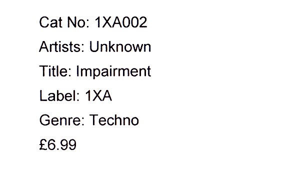 Conforce - Impairment | 1XA (1XA 002) - 2