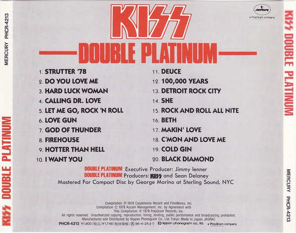 Kiss - Double Platinum | Mercury (PHCR-4213) - 2 Kiss - Double Platinum | Mercury (PHCR-4213) - 2