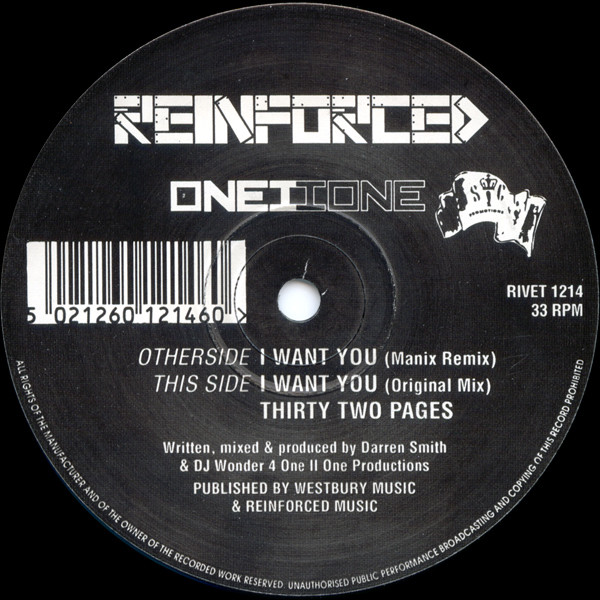 One II One - I Want You | Reinforced Records (RIVET 1214) - main