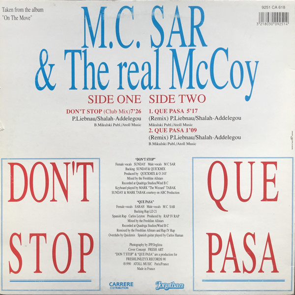 Real McCoy Feat. Sunday - Don't Stop | Jonathan (9251) - 2 Real McCoy Feat. Sunday - Don't Stop | Jonathan (9251) - 2