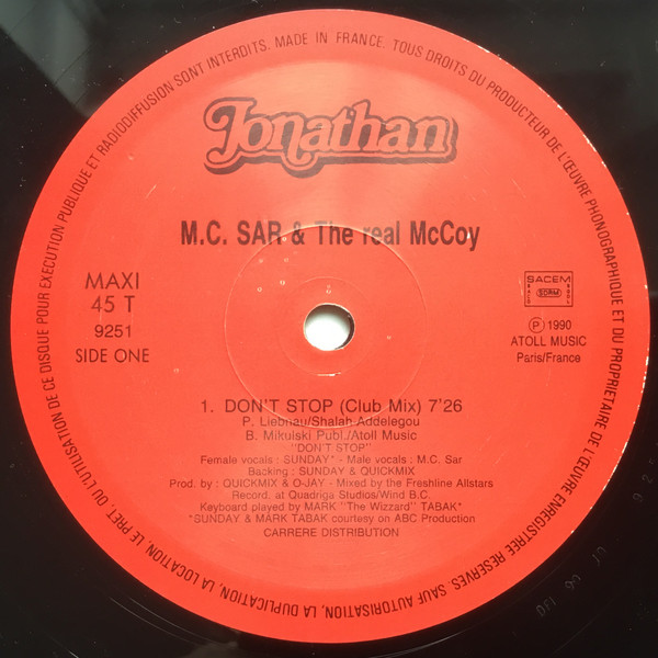 Real McCoy Feat. Sunday - Don't Stop | Jonathan (9251) - 3 Real McCoy Feat. Sunday - Don't Stop | Jonathan (9251) - 3