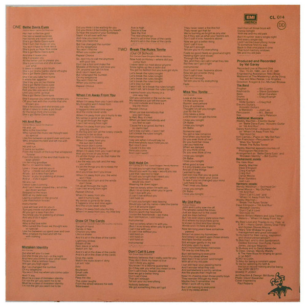 Kim Carnes - Mistaken Identity | Círculo de Leitores (CL - 014) - 4