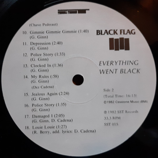 Black Flag - Everything Went Black (2LP) [Vinyl] | SST Records (SST-015) - 4