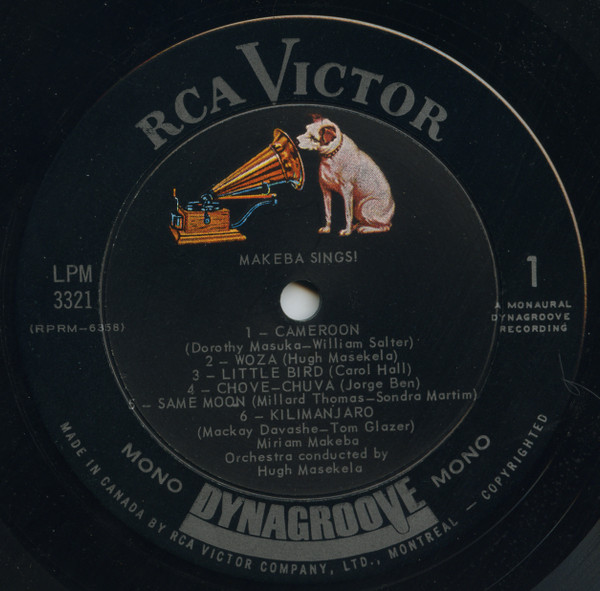 Miriam Makeba - Makeba Sings! [Vinyl] | RCA Victor (LPM-3321) - 2