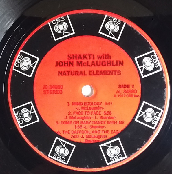 Shakti With John McLaughlin - Natural Elements | CBS (JC 34980) - 4