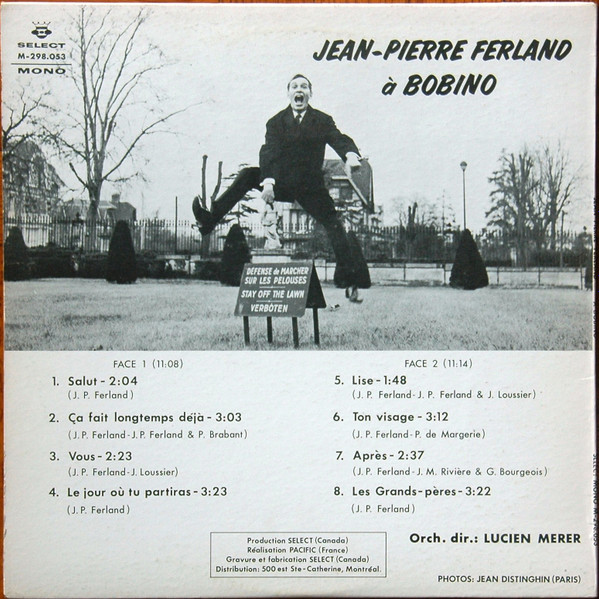 Jean-Pierre Ferland - À Bobino | Select (M-298.053) - 2