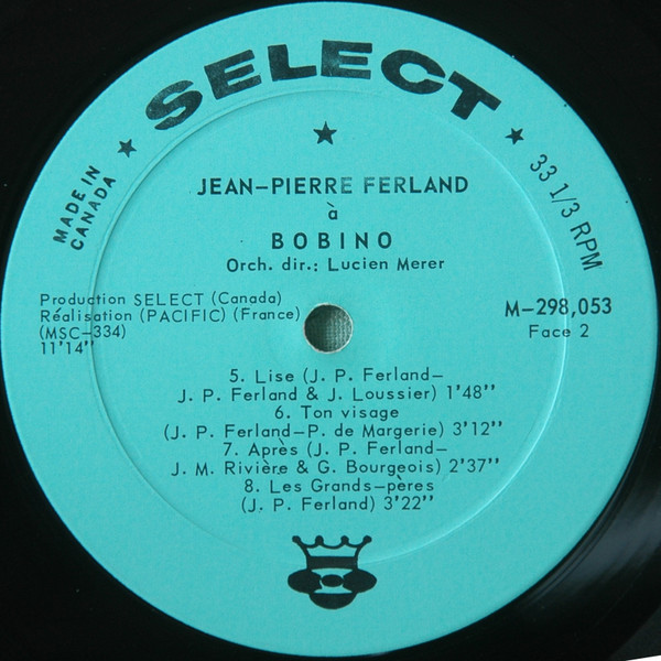 Jean-Pierre Ferland - À Bobino | Select (M-298.053) - 4