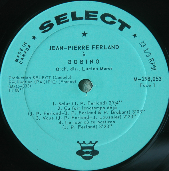 Jean-Pierre Ferland - À Bobino | Select (M-298.053) - 3