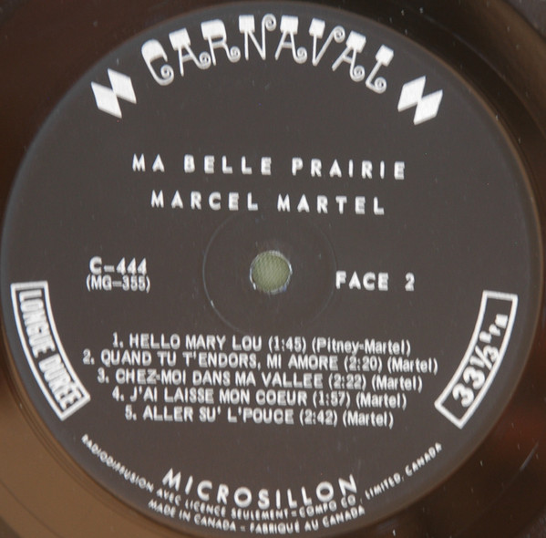 Marcel Martel - Ma Belle Prairie | Carnaval (C-444) - 4