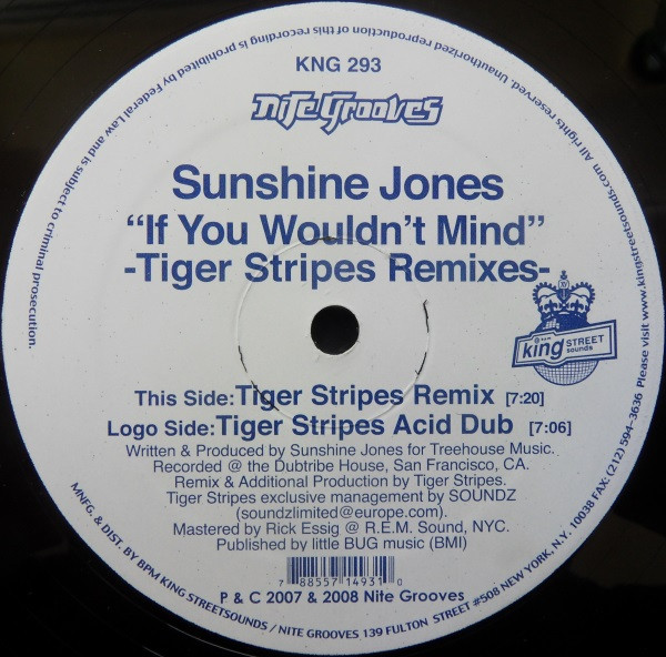 Sunshine Jones - If You Wouldn't Mind (Tiger Stripes Remixes) | Nite Grooves (KNG 293) - main Sunshine Jones - If You Wouldn't Mind (Tiger Stripes Remixes) | Nite Grooves (KNG 293) - main