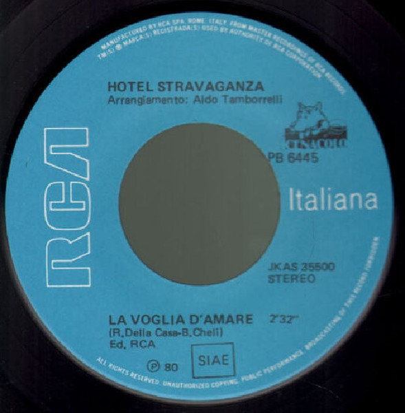 Hotel Stravaganza - La Voglia D'Amare / Effetto Spiaggia | RCA (PB 6445) - 3 Hotel Stravaganza - La Voglia D'Amare / Effetto Spiaggia | RCA (PB 6445) - 3