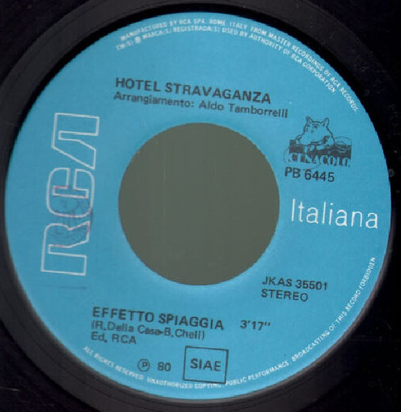 Hotel Stravaganza - La Voglia D'Amare / Effetto Spiaggia | RCA (PB 6445) - 4 Hotel Stravaganza - La Voglia D'Amare / Effetto Spiaggia | RCA (PB 6445) - 4