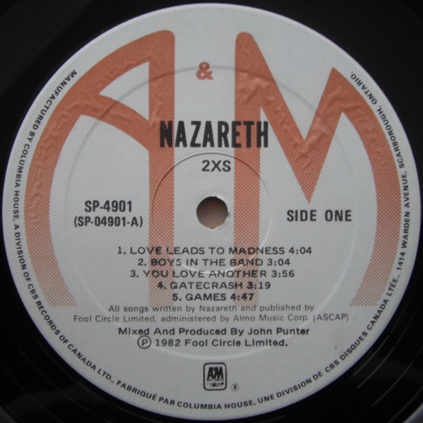 Nazareth - 2XS | A&M Records (SP-4901) - 3 Nazareth - 2XS | A&M Records (SP-4901) - 3