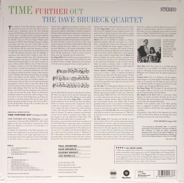 The Dave Brubeck Quartet - Time Further Out (Miro Reflections) | WaxTime (771959) - main