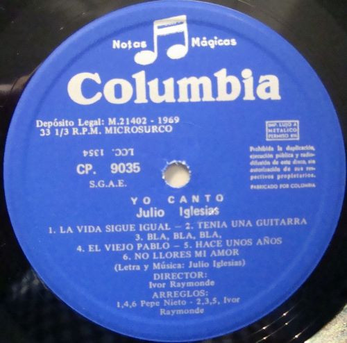 Julio Iglesias - Yo Canto | Columbia (CP 9035) - 4 Julio Iglesias - Yo Canto | Columbia (CP 9035) - 4