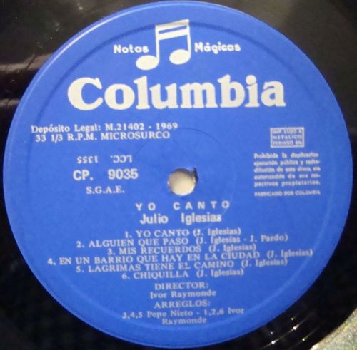 Julio Iglesias - Yo Canto | Columbia (CP 9035) - 3 Julio Iglesias - Yo Canto | Columbia (CP 9035) - 3