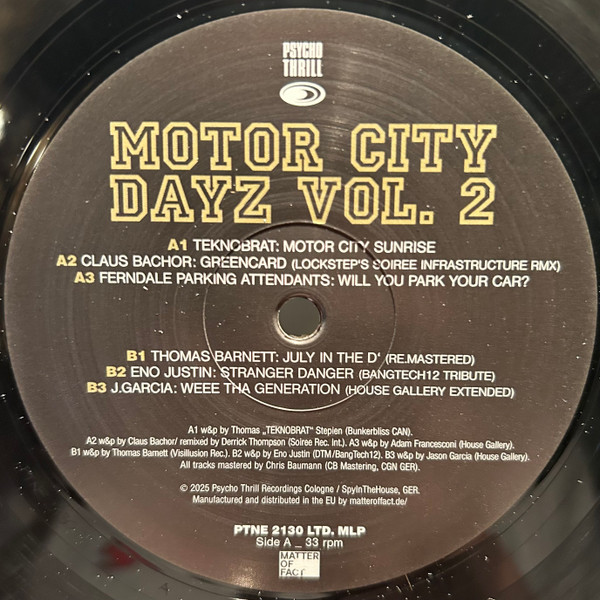 Various - Motor City Days Vol. 2 | Psycho Thrill (PTNE2130)