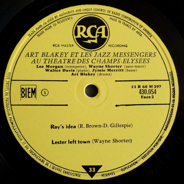 Art Blakey & The Jazz Messengers - Au Théâtre Des Champs-Élysées | RCA (430.054) - 3 Art Blakey & The Jazz Messengers - Au Théâtre Des Champs-Élysées | RCA (430.054) - 3