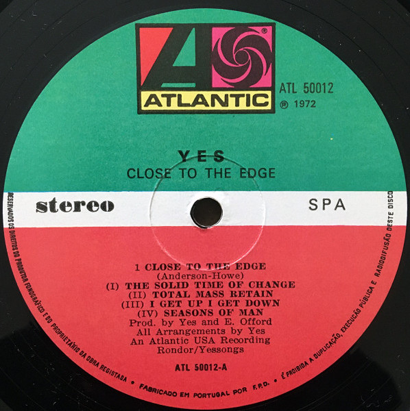 Yes - Close To The Edge | Atlantic (ATL 50012) - 4