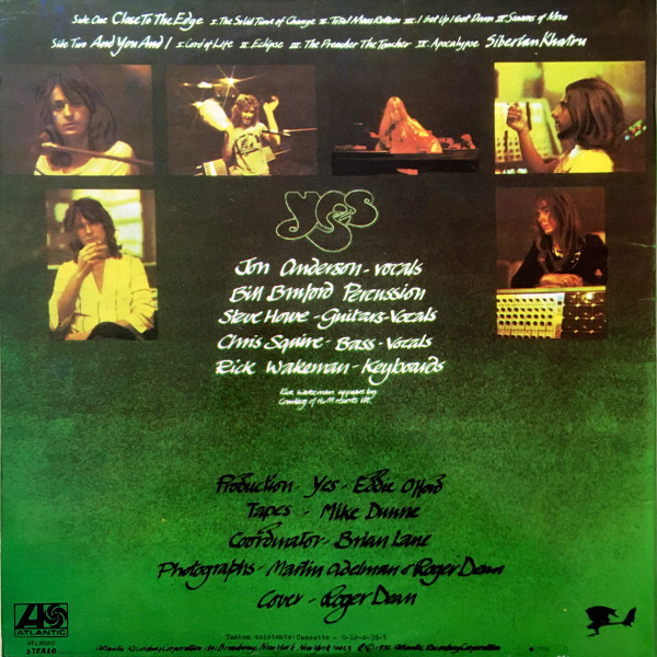 Yes - Close To The Edge | Atlantic (ATL 50012) - 3