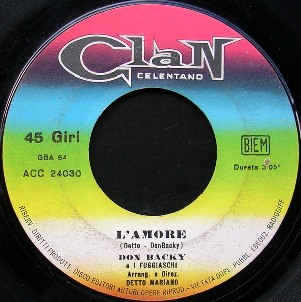 Don Backy - L'Amore | Clan Celentano (ACC 24030) - 3 Don Backy - L'Amore | Clan Celentano (ACC 24030) - 3