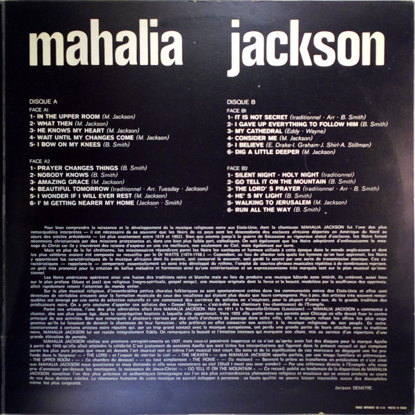 Mahalia Jackson - Memorial | Disques Vogue (DP. 10) - 2 Mahalia Jackson - Memorial | Disques Vogue (DP. 10) - 2
